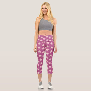 Stars Pattern 15 Capri Leggings