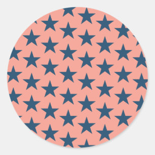 Stars Pattern 4 Classic Round Sticker