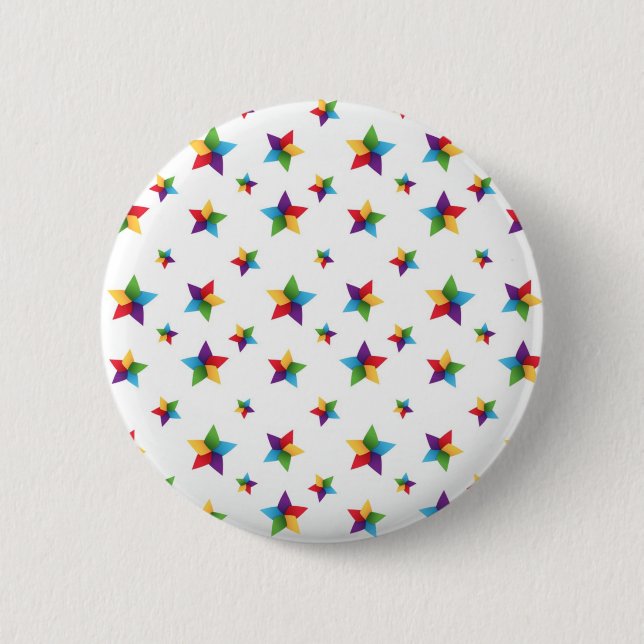 Stars pattern 6 cm round badge (Front)