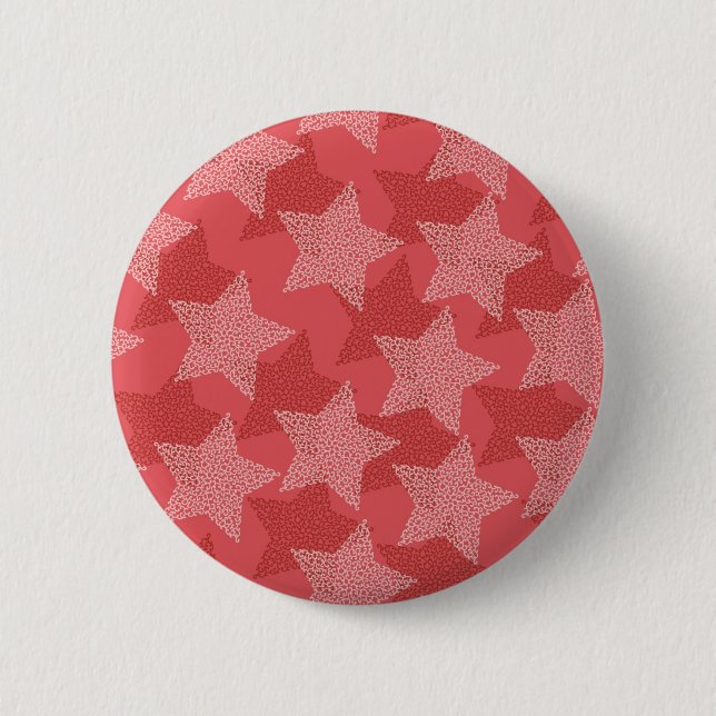 Stars pattern 6 cm round badge (Front)