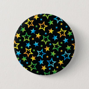 Stars pattern 6 cm round badge