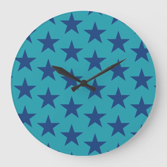 Stars Pattern 8 Large Clock (Front)