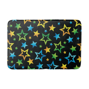 Stars pattern bath mat