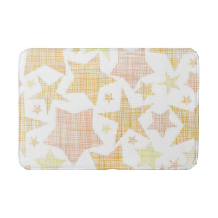 Stars pattern bath mat