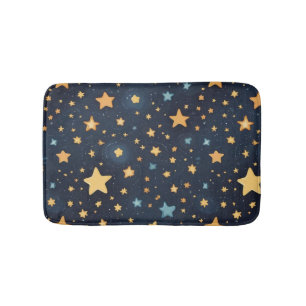 Stars pattern bath mat