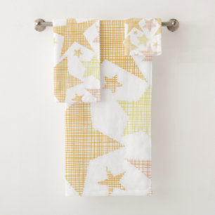 Stars pattern bath towel set