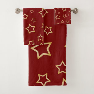 Stars pattern bath towel set