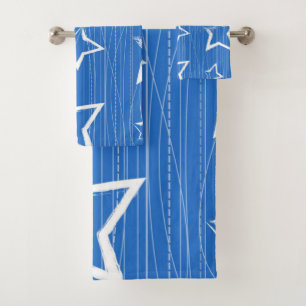 Stars pattern bath towel set