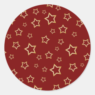 Stars pattern classic round sticker