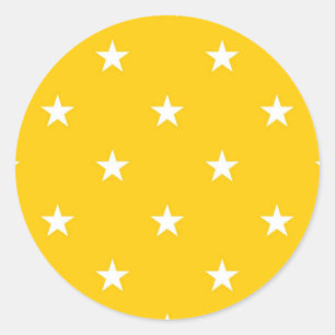 Stars pattern classic round sticker