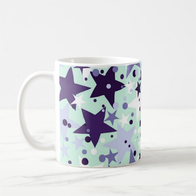Stars pattern coffee mug (Left)