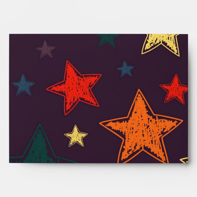 Stars pattern envelope (Front)