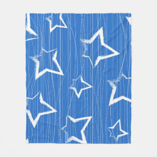 Stars pattern fleece blanket