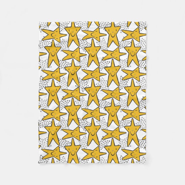 Stars Pattern fleece blankets (Front)