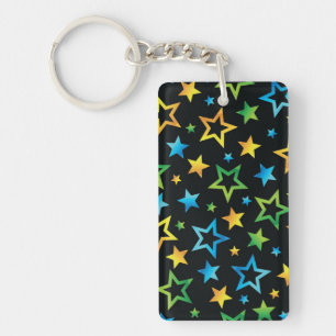 Stars pattern key ring