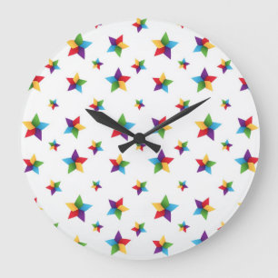 Stars pattern large clock