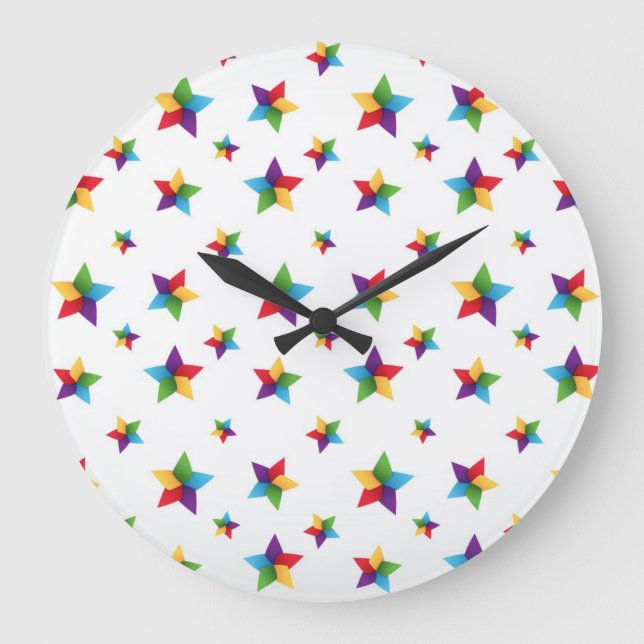 Stars pattern large clock (Front)
