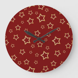 Stars pattern large clock