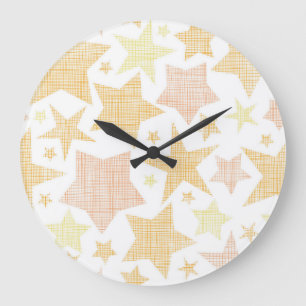 Stars pattern large clock