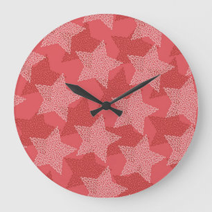 Stars pattern large clock