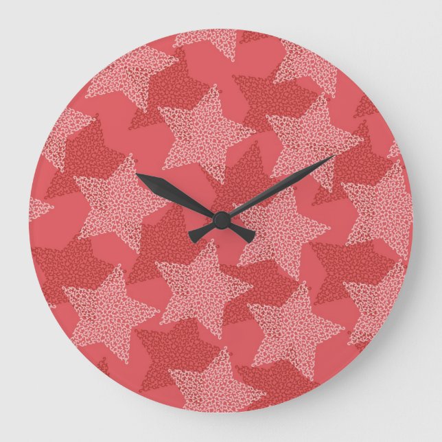 Stars pattern large clock (Front)