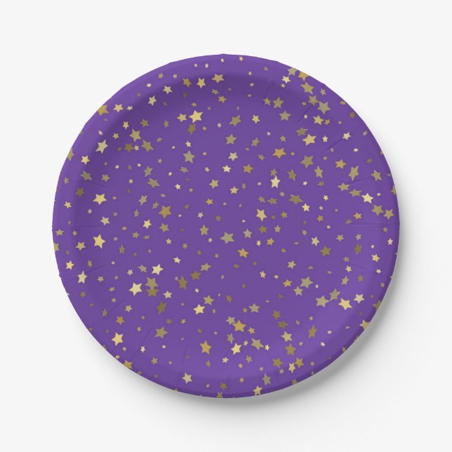 Stars pattern paper plate (Front)