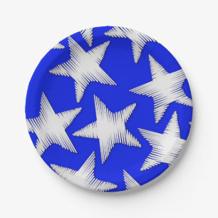 Stars pattern paper plate