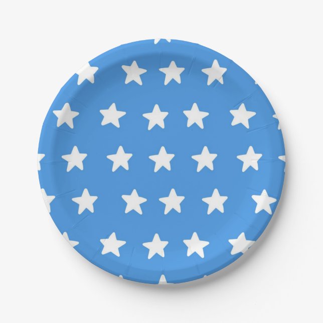 Stars pattern paper plate (Front)