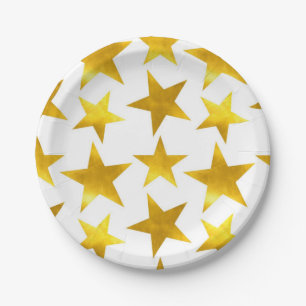 Stars pattern paper plate