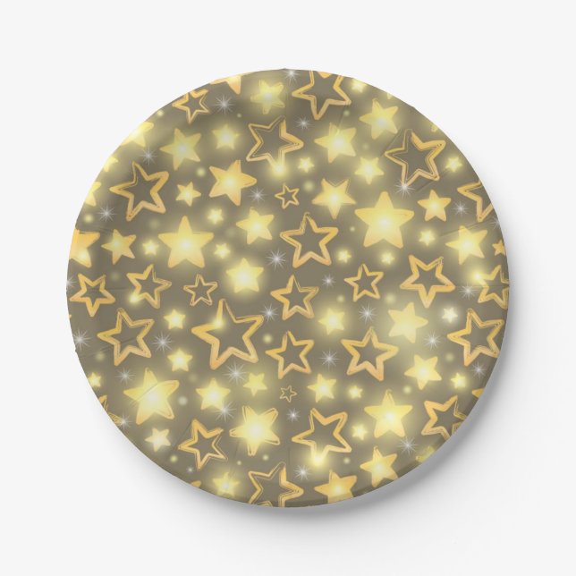 Stars pattern paper plate (Front)