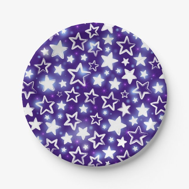 Stars pattern paper plate (Front)