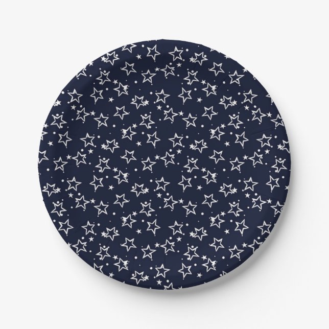 Stars pattern paper plate (Front)