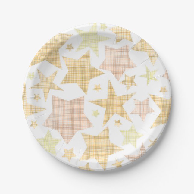Stars pattern paper plate (Front)