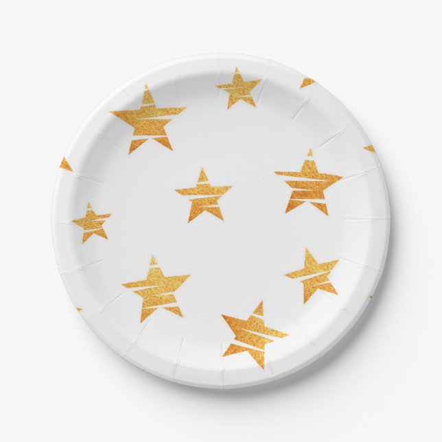 Stars pattern paper plate (Front)