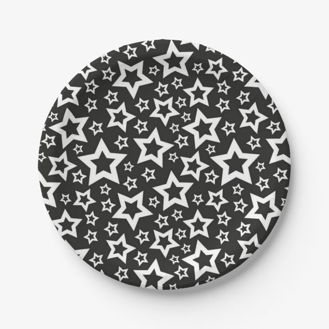 Stars pattern paper plate (Front)