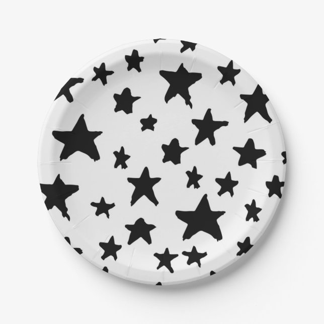 Stars pattern paper plate (Front)