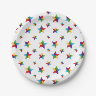 Stars pattern paper plate