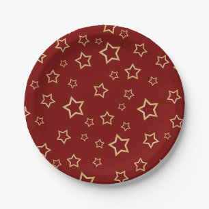 Stars pattern paper plate