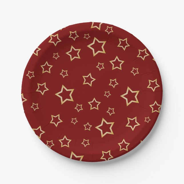 Stars pattern paper plate (Front)