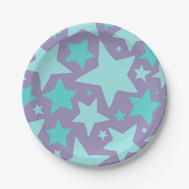 Stars pattern paper plate (Front)