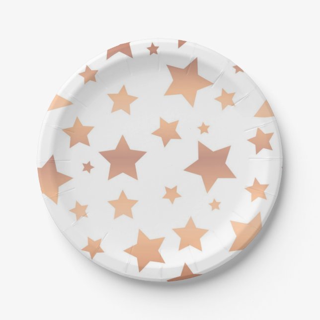 Stars pattern paper plate (Front)