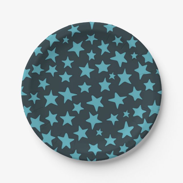 Stars pattern paper plate (Front)