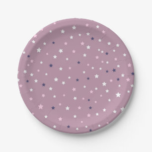 Stars pattern paper plate