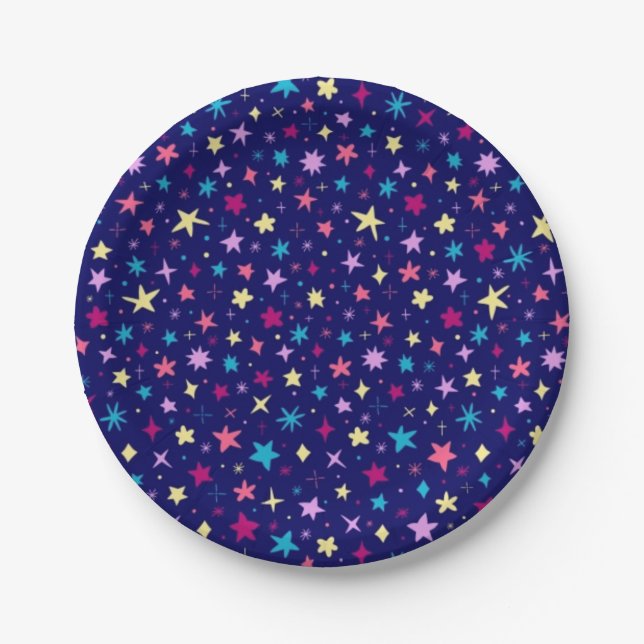 Stars pattern paper plate (Front)