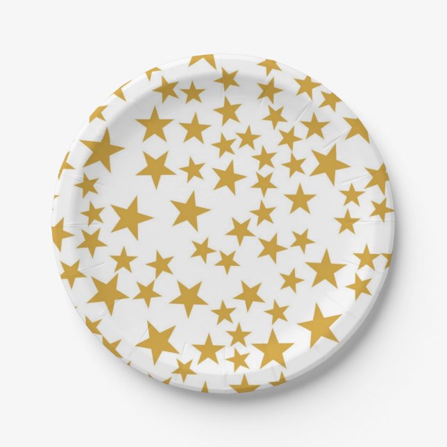 Stars pattern paper plate (Front)