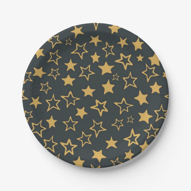 Stars pattern paper plate (Front)