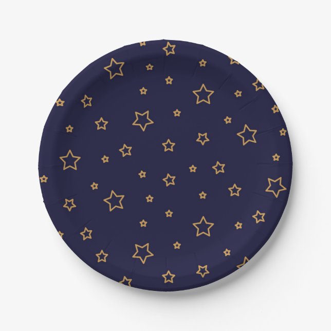 Stars pattern paper plate (Front)