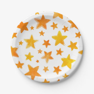 Stars pattern paper plate