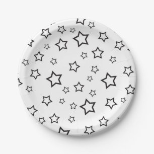Stars pattern paper plate