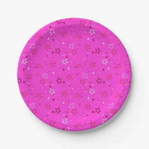 Stars pattern paper plate